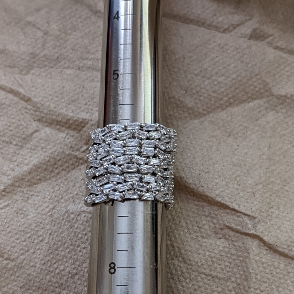 Elegant Crystal & Silver Rings (x4) - Picture 6 of 10